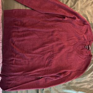 Express Merino Wool Blend Sweater in Deep Burgundy